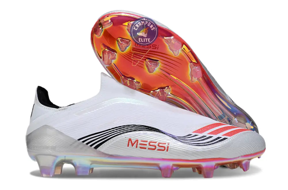 Image of F50 Elite Laceless FG - Messi Prestig10 - Blanc/Noir/Rouge