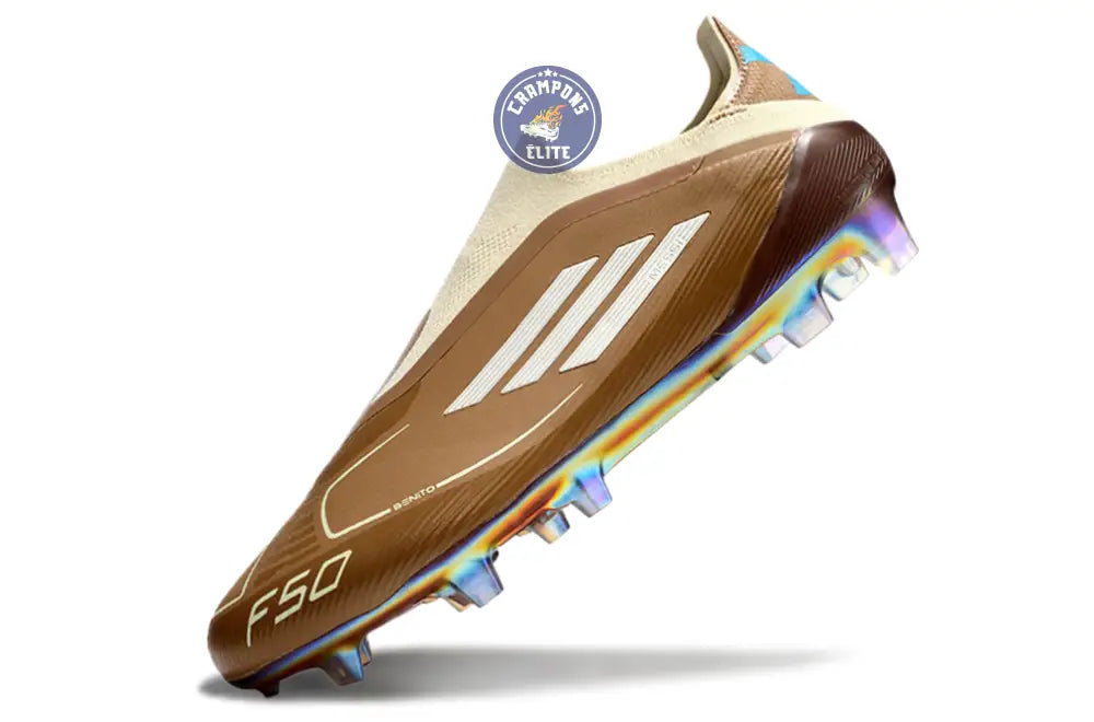 F50 Elite Laceless FG Messi X Bad Bunny Elite FG - Cardboard/Blanc/Turquoise ÉDITION LIMITÉE
