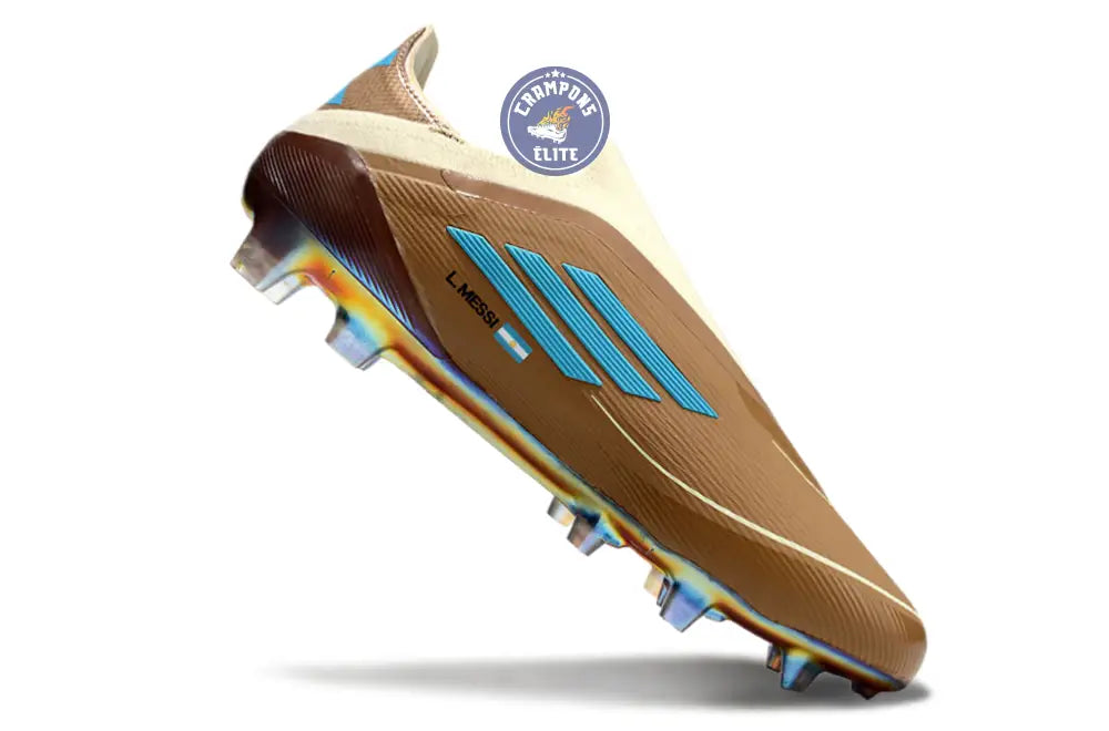 F50 Elite Laceless FG Messi X Bad Bunny Elite FG - Cardboard/Blanc/Turquoise ÉDITION LIMITÉE