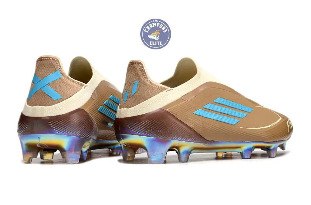 Image of F50 Elite Laceless FG Messi X Bad Bunny Elite FG - Cardboard/Blanc/Turquoise ÉDITION LIMITÉE