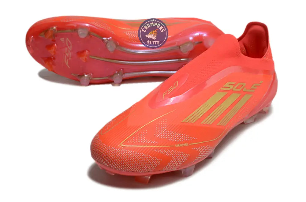 Image of F50 Elite Laceless FG Mo Salah - Rouge/Or