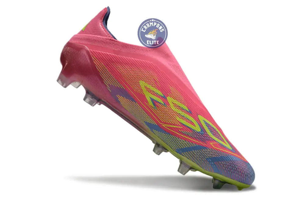 Image of F50 Elite Laceless FG Mystic Victory - Lucid Pink/Lucid Lemon/Blue Fusion