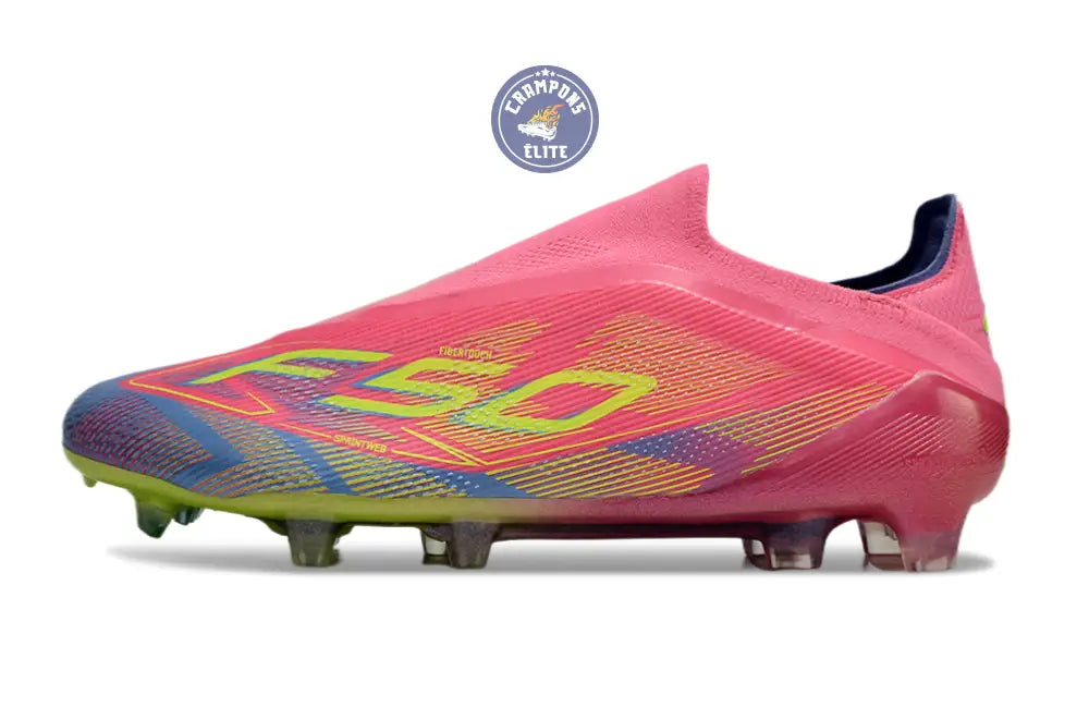 Image of F50 Elite Laceless FG Mystic Victory - Lucid Pink/Lucid Lemon/Blue Fusion