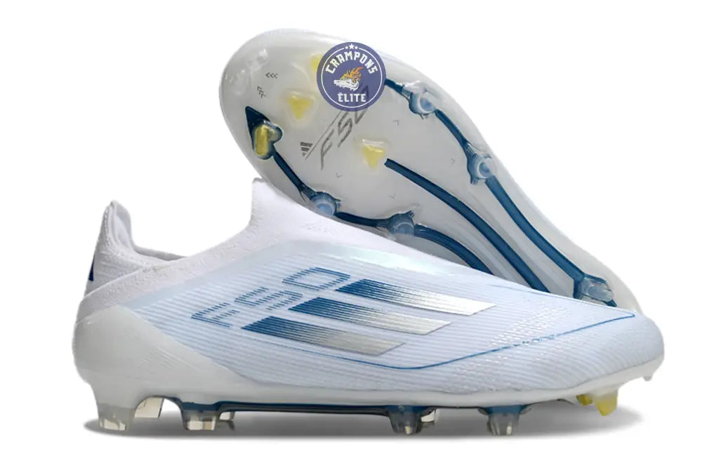 Image of F50 Elite Laceless FG Polar Victory - Blanc/Argenté/Bleu