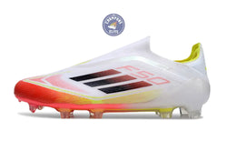Image of F50 Elite Laceless FG Pure Victory - Blanc/Lucid Red/Jaune