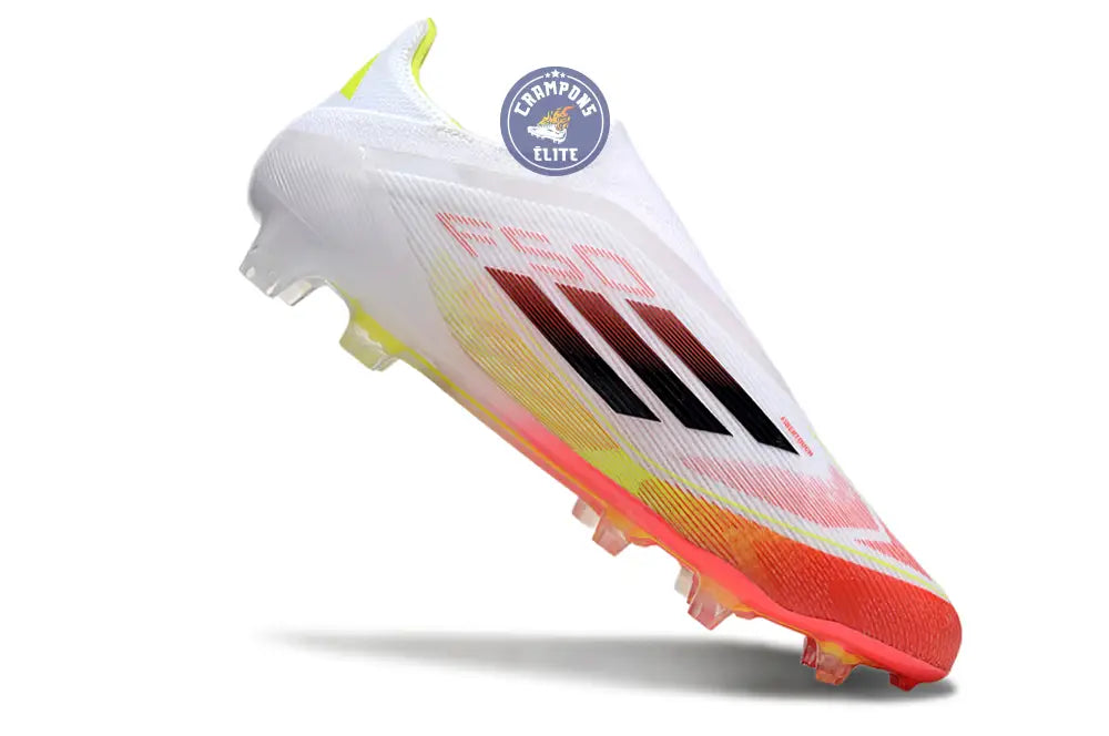 F50 Elite Laceless FG Pure Victory - Blanc/Lucid Red/Jaune