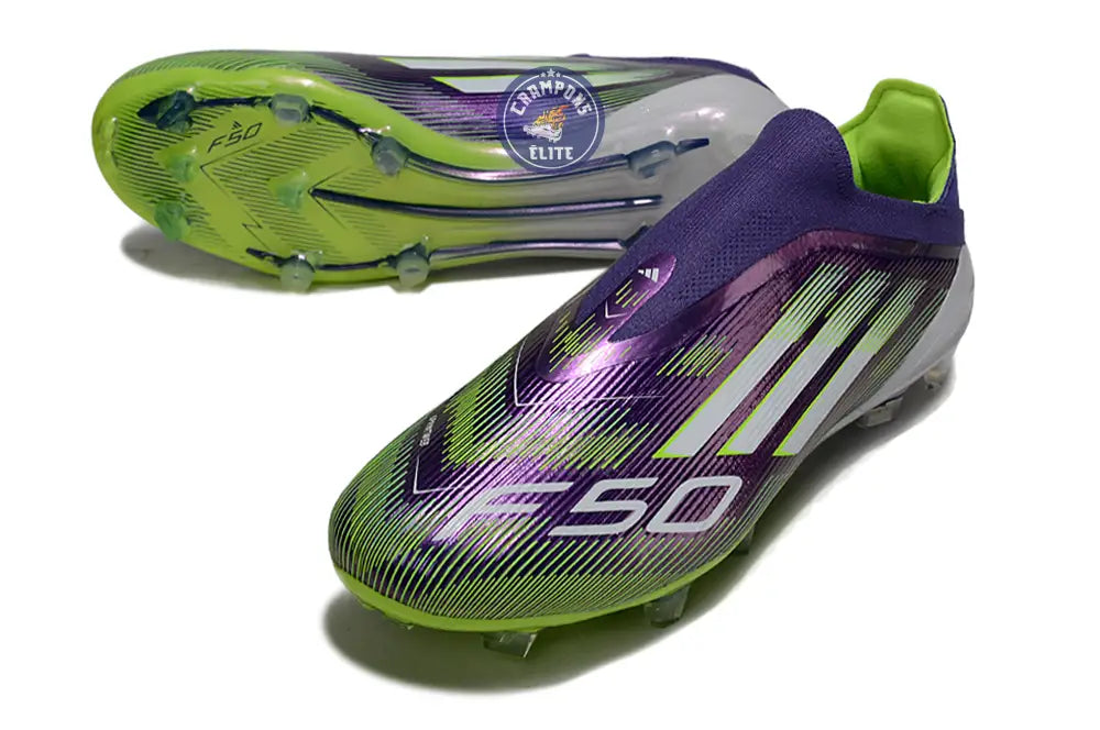 Image of F50 Elite Laceless FG - Violet/Vert/Blanc