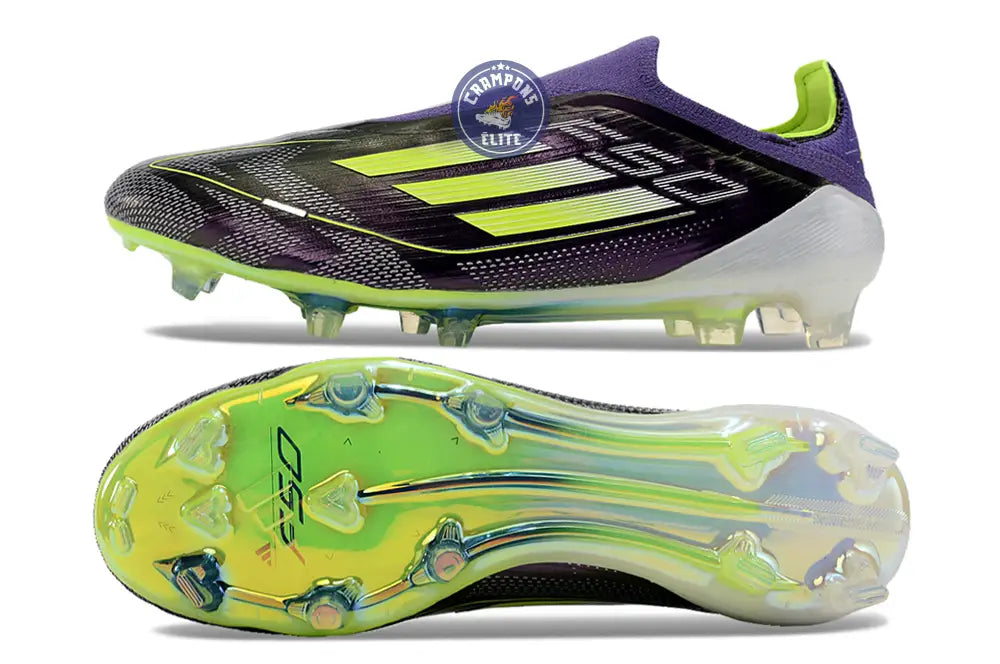 F50 Elite Laceless FG Reborn - Violet/Blanc/Lucid Lemon ÉDITION LIMITÉE