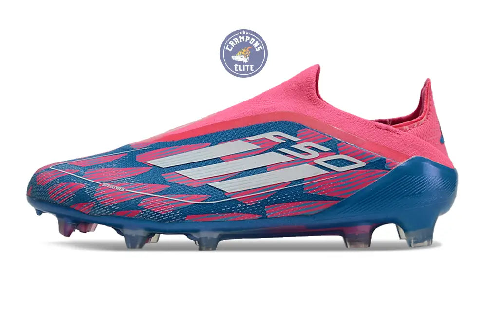 Image of F50 Elite Laceless FG Reemergence - Bleu/Blanc/Rose