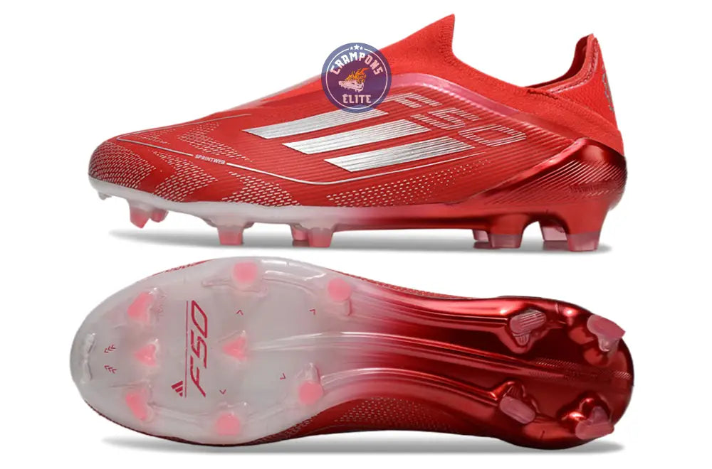 F50 Elite Laceless FG Soccer.com 40th Anniversary Pack Rouge/Argent