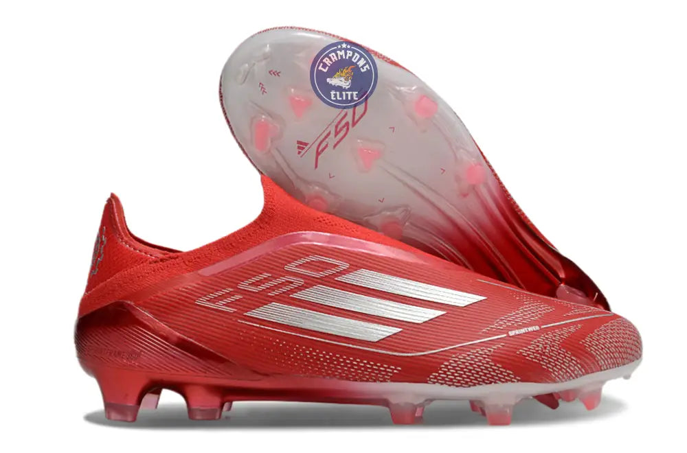 F50 Elite Laceless FG Soccer.com 40th Anniversary Pack Rouge/Argent