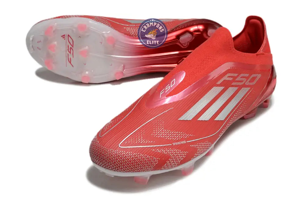 F50 Elite Laceless FG Soccer.com 40th Anniversary Pack Rouge/Argent