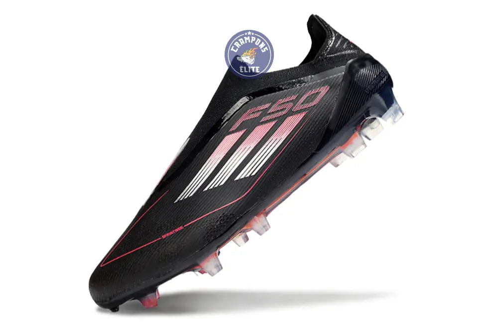 Image of F50 Elite Laceless FG Stealth Victory - Noir/Argenté/Lucid Red