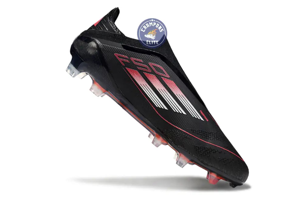 Image of F50 Elite Laceless FG Stealth Victory - Noir/Argenté/Lucid Red
