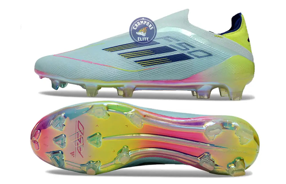 F50 Elite Laceless FG Stellar Icon - Almost Blue/Bleu/Jaune