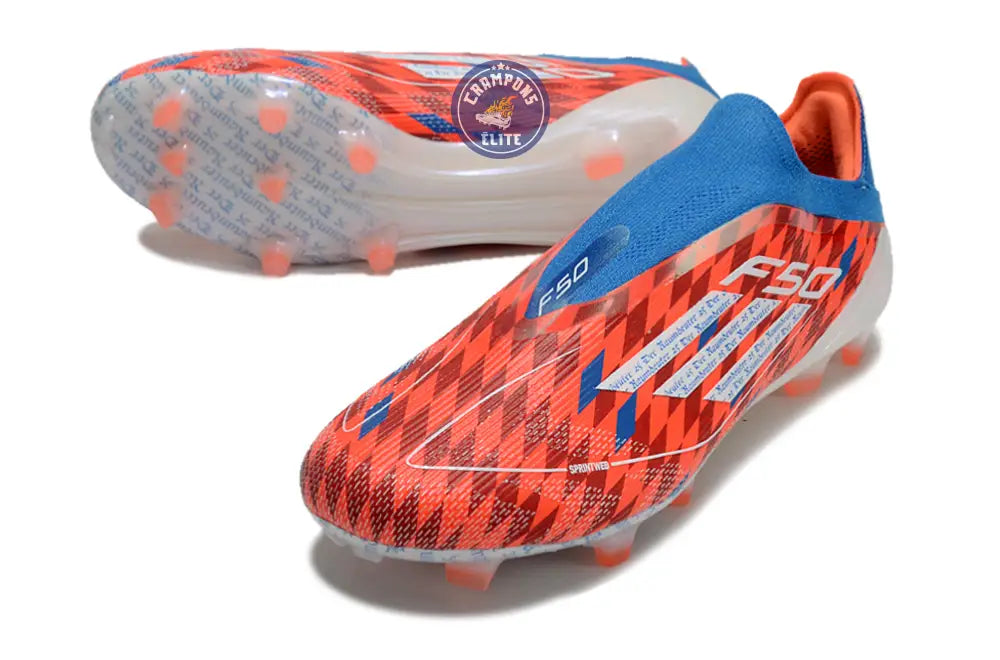 F50 Elite Laceless FG Thomas Müller Raumdeuter - Rouge/Blanc/Bleu ÉDITION LIMITÉE