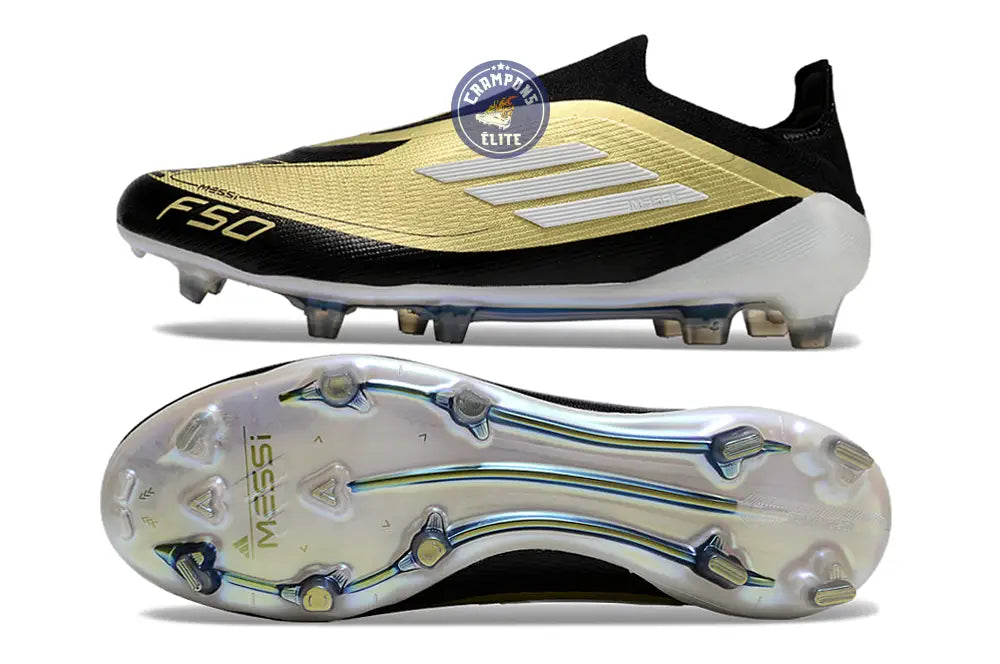 Image of F50 Elite Laceless FG Triunfo Dorado - Doré/Blanc/Noir