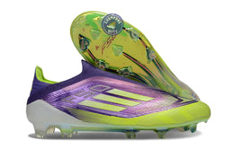 Image of F50 Elite Laceless FG - Violet/Jaune Fluo/Gris