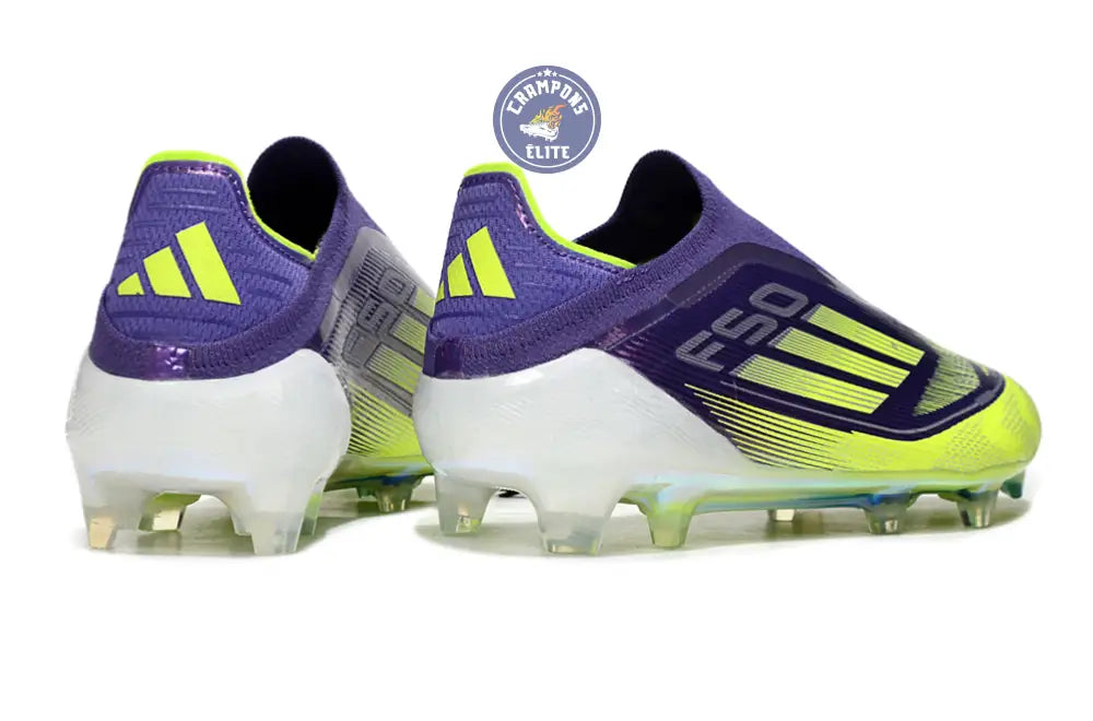 Image of F50 Elite Laceless FG - Violet/Jaune Fluo/Gris