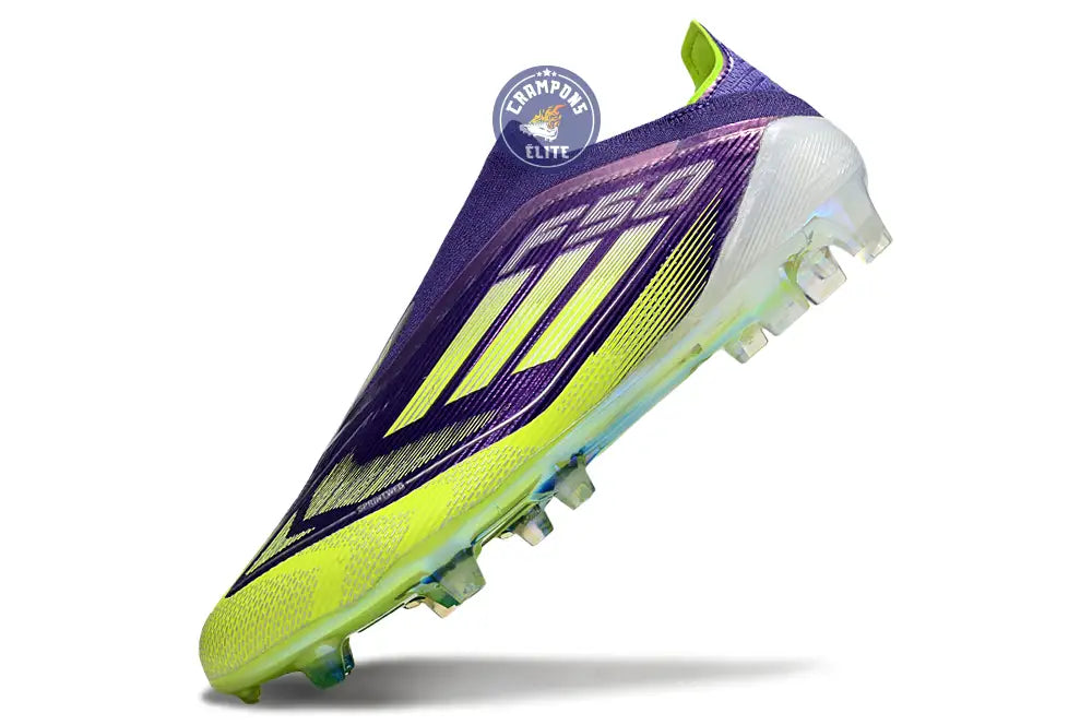 F50 Elite Laceless FG - Violet/Jaune Fluo/Gris