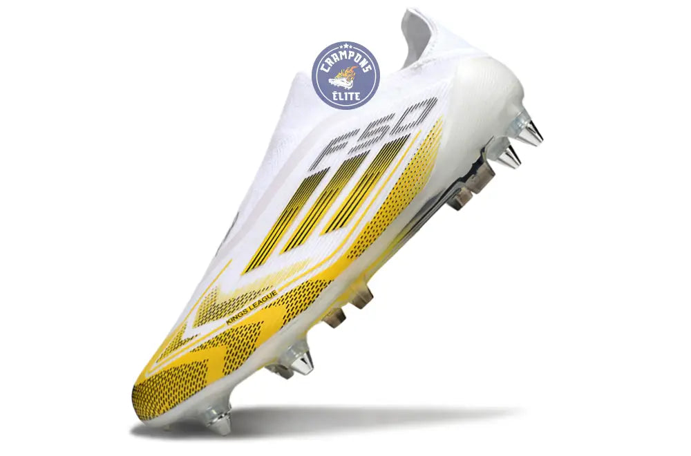Image of F50 Elite Laceless SG - Blanc/Jaune/Noir