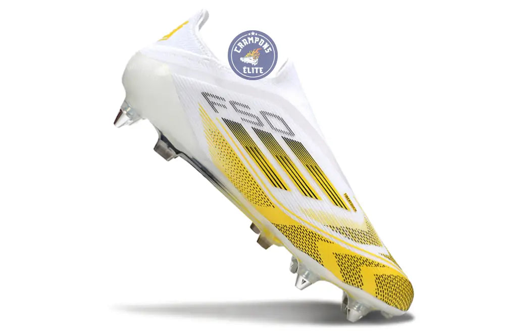 F50 Elite Laceless SG - Blanc/Jaune/Noir