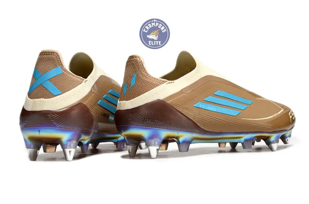 F50 Elite Laceless Messi X Bad Bunny SG - Cardboard/Blanc/Turquoise ÉDITION LIMITÉE