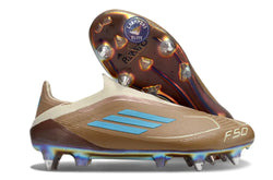 Image of F50 Elite Laceless Messi X Bad Bunny SG - Cardboard/Blanc/Turquoise ÉDITION LIMITÉE