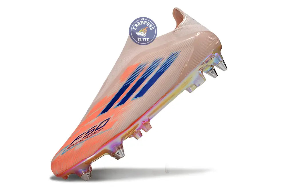 F50 Elite Laceless SG - Beige/Orange/Bleu