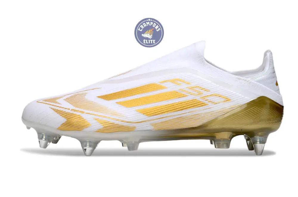 F50 Elite Laceless SG - Blanc/Doré