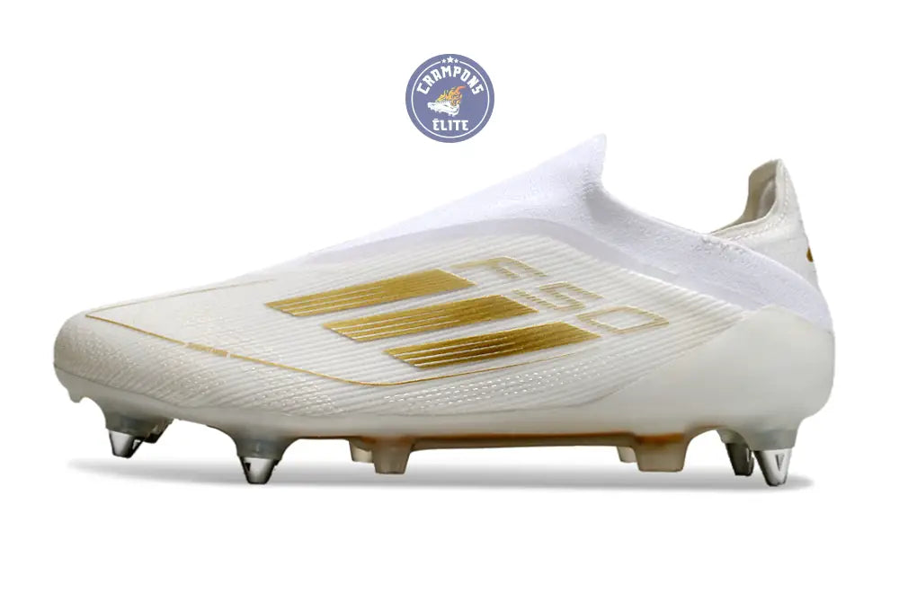 F50 Elite Laceless SG - Blanc/Doré