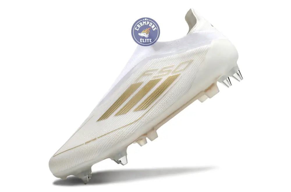 F50 Elite Laceless SG - Blanc/Doré