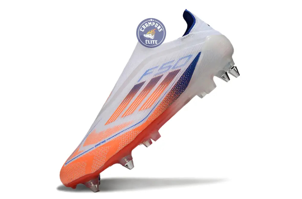 Image of F50 Elite Laceless SG - Blanc/Orange/Bleu