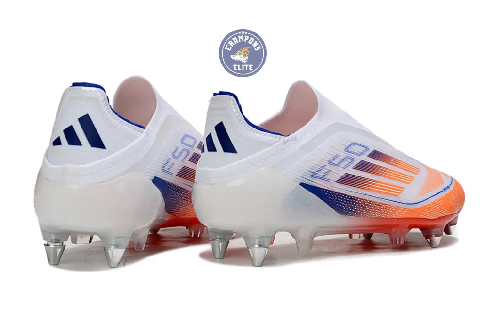 F50 Elite Laceless SG - Blanc/Orange/Bleu