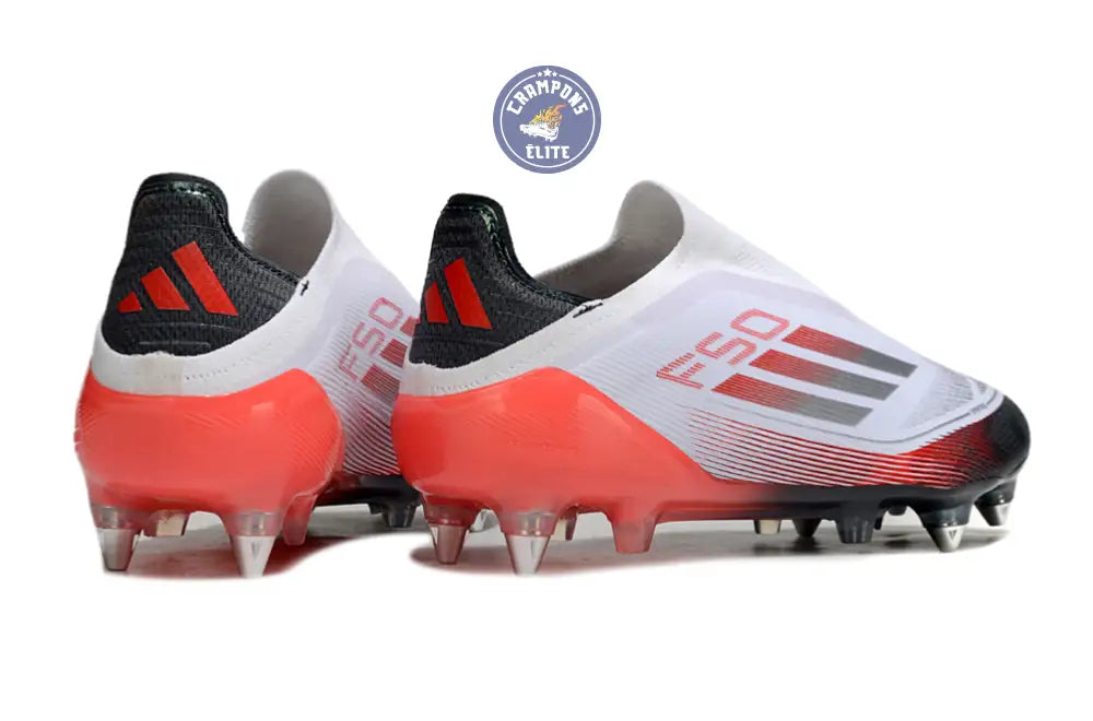 F50 Elite Laceless SG - Blanc/Rouge/Noir
