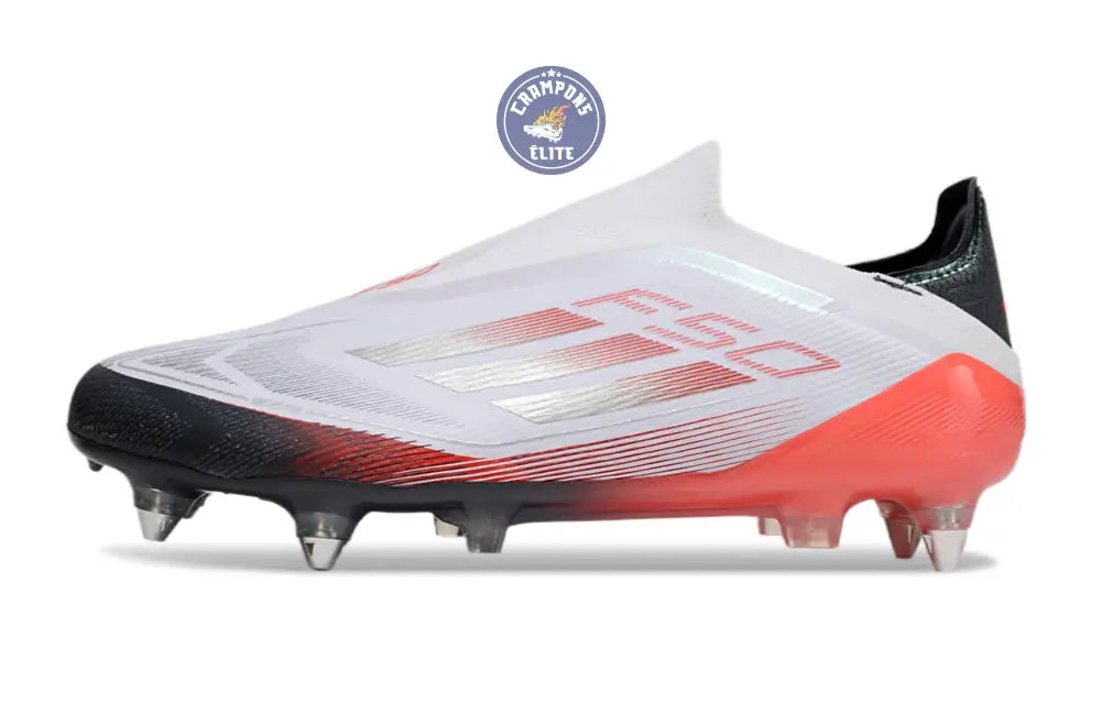 F50 Elite Laceless SG - Blanc/Rouge/Noir