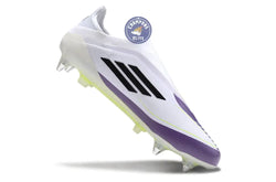 Image of F50 Elite Laceless SG - Blanc/Violet/Noir/Jaune Fluo