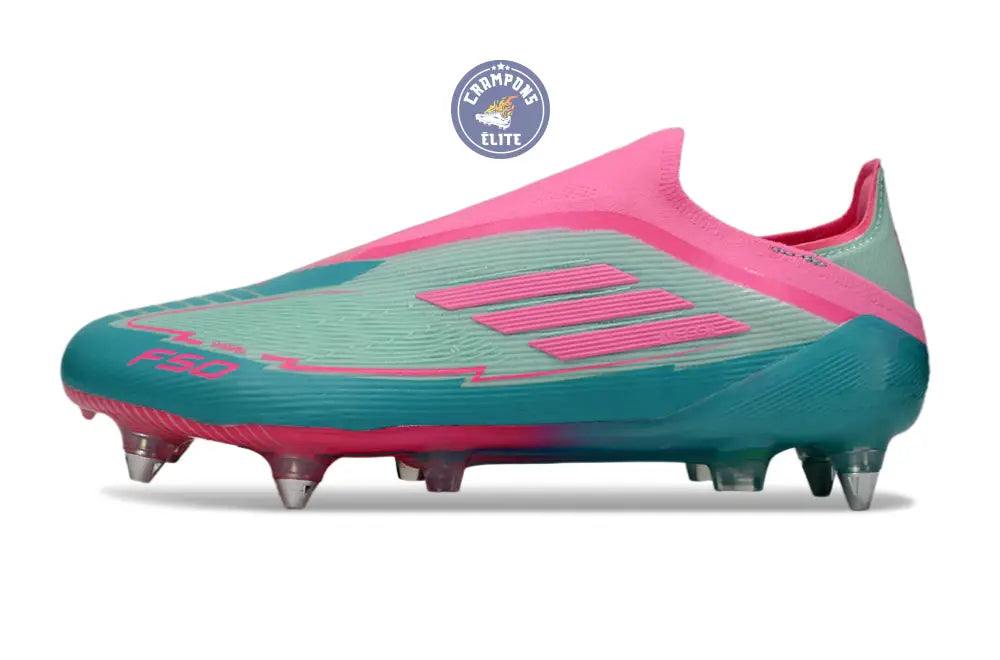 Image of F50 Elite Laceless SG - Bleu Turquoise/Bleu/Rose