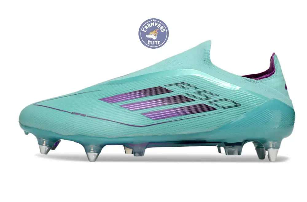 F50 Elite Laceless SG - Bleu Turquoise/Violet
