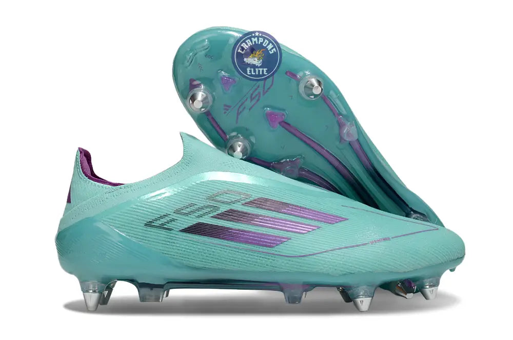 Image of F50 Elite Laceless SG - Bleu Turquoise/Violet