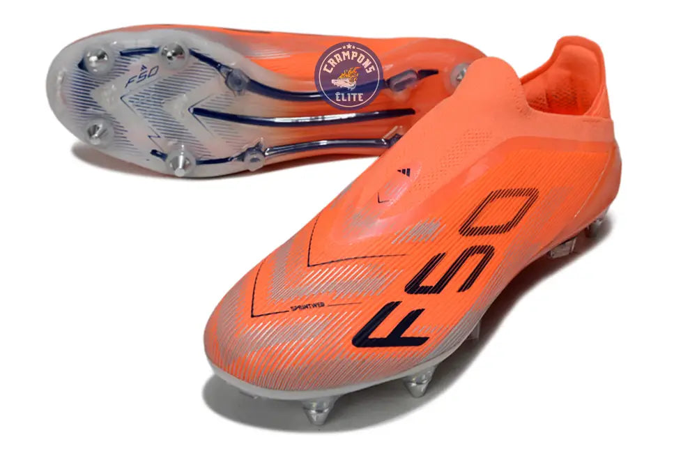 F50 Elite Laceless SG - Orange/Noir/Gris