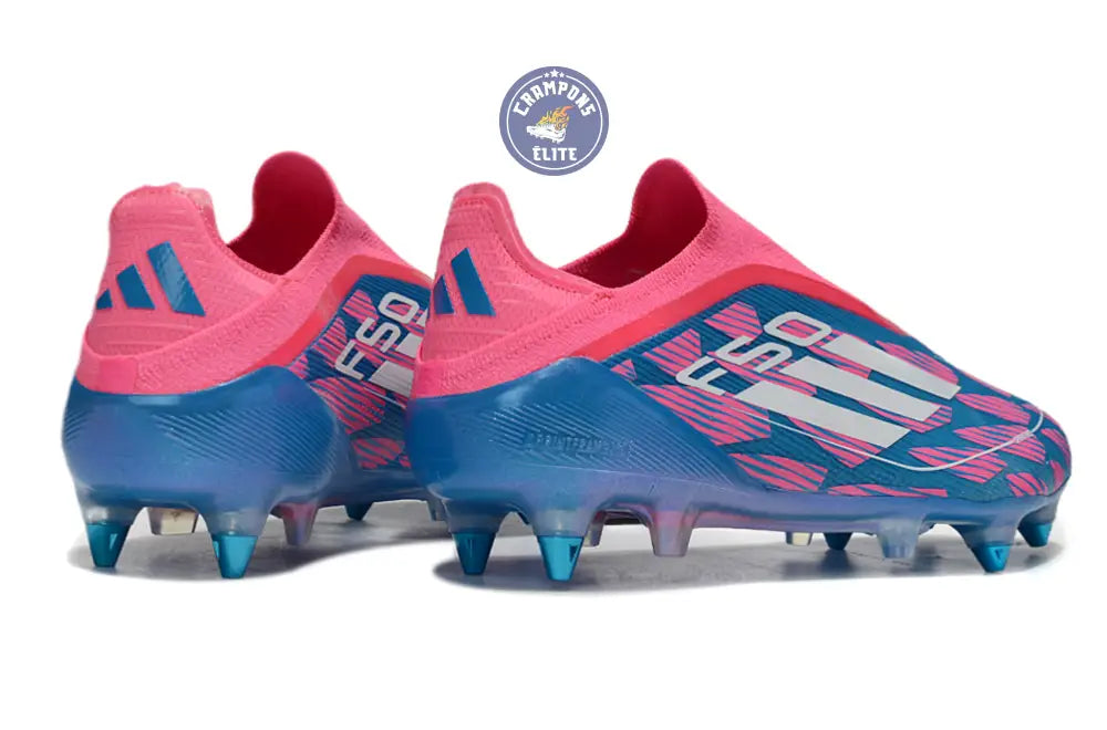 Image of F50 Elite Laceless SG Reemergence - Bleu/Blanc/Rose