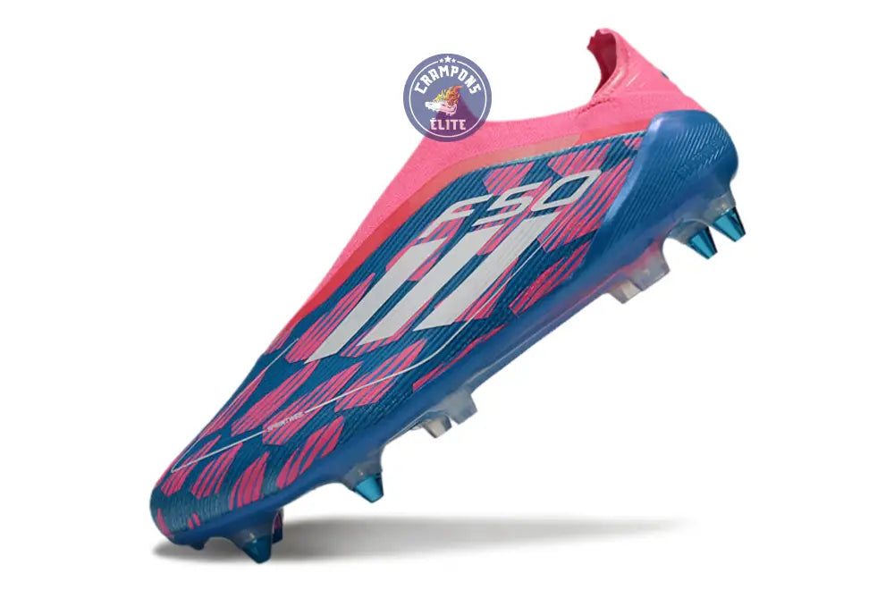 F50 Elite Laceless SG Reemergence - Bleu/Blanc/Rose