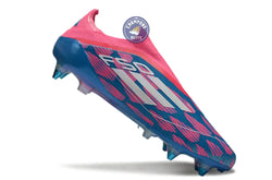 Image of F50 Elite Laceless SG Reemergence - Bleu/Blanc/Rose