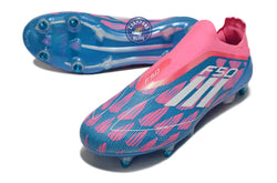 Image of F50 Elite Laceless SG Reemergence - Bleu/Blanc/Rose