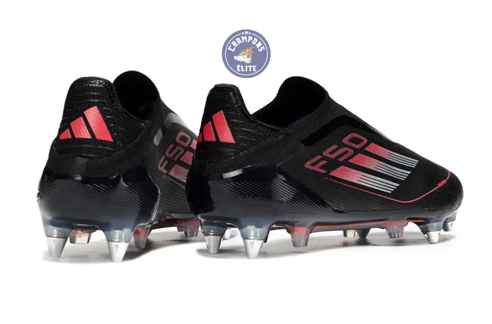 F50 Elite Laceless SG Stealth Victory - Noir/Argenté/Lucid Red