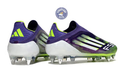Image of F50 Elite Laceless SG - Violet/Jaune Fluo/Blanc