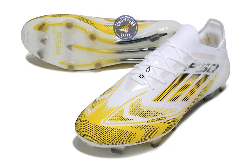 F50 Elite Lacets FG - Blanc/Jaune/Noir