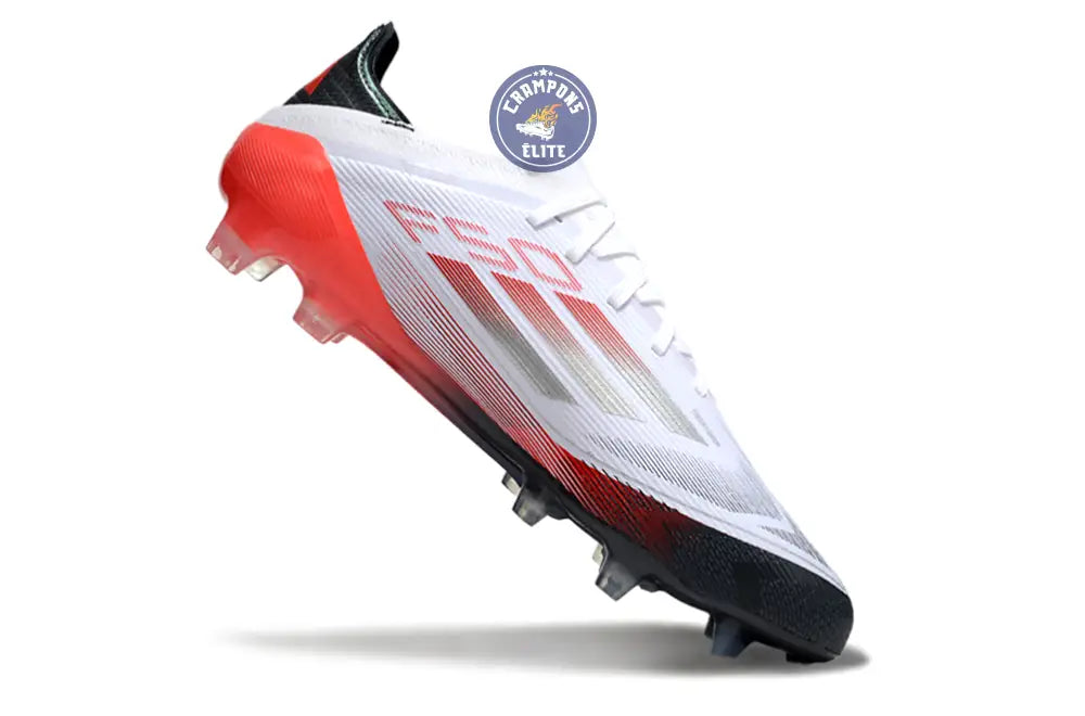 F50 Elite Lacets FG - Blanc/Rouge/Noir