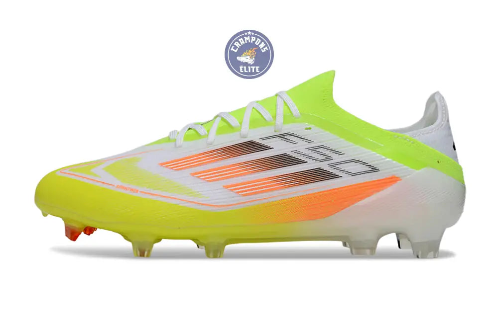 Image of F50 Elite Lacets FG - Blanc/Vert/Jaune/Orange